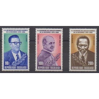 Acheter ces timbres du Togo de l'année 1980 (No PA431/PA433).