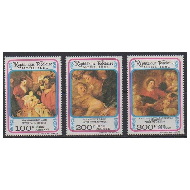 Acheter ces timbres du Togo de l'année 1981 (No PA458/PA460).