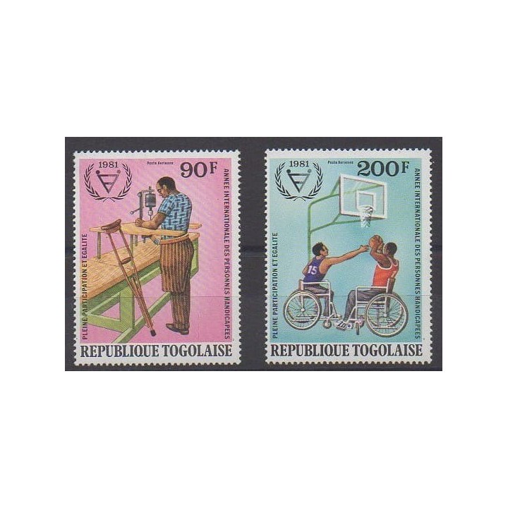 Acheter ces timbres du Togo de l'année 1981 (No PA462/PA463).