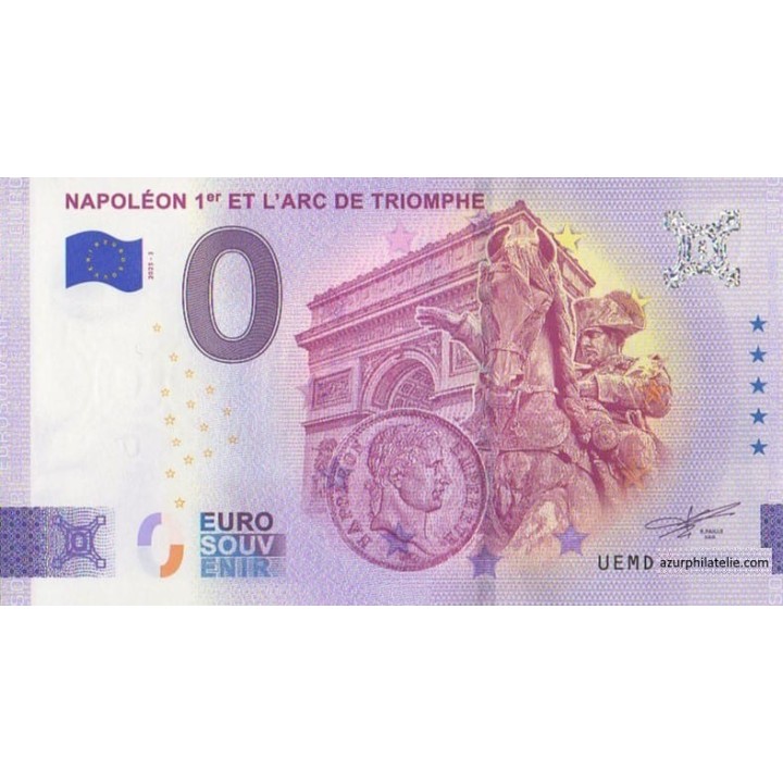 Billet souvenir touristique - 2025-3 - Napoléon 1er et l'Arc de triomphe - (Vendée)