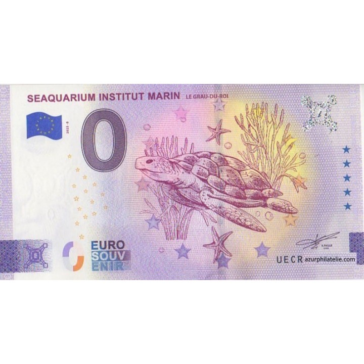 Euro banknote memory - 2025 - Seaquarium Institut marin - La tortue - (Gard)