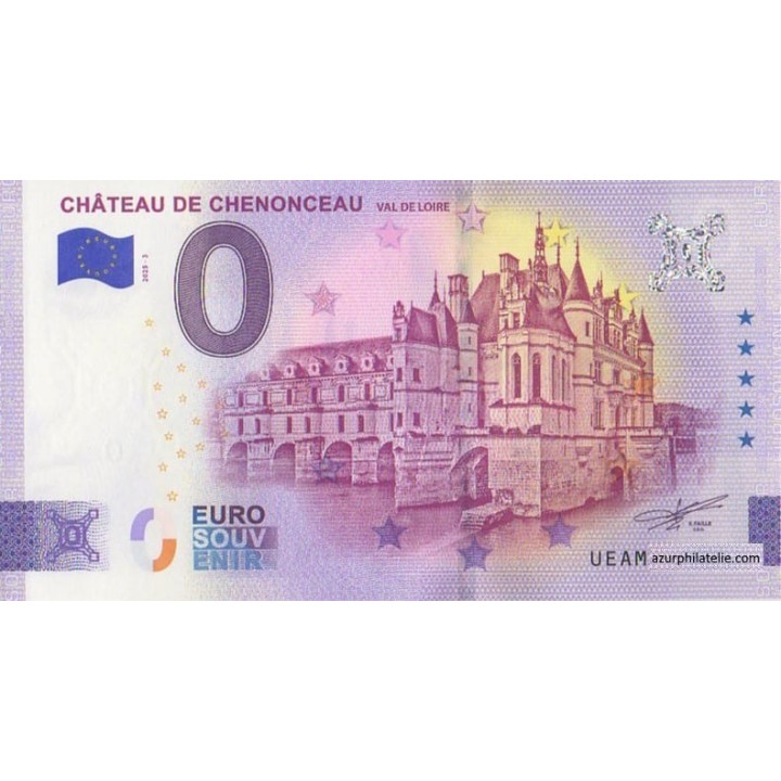 Euro banknote memory - 2025 - Château de Chenonceau - (Indre-et-Loire )