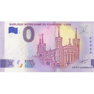 Billet souvenir touristique - 2025-1 - Basilique Notre-Dame de Fourvière - Lyon - (Rhône)