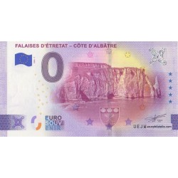 Billet souvenir - 76 - Falaise d'Étretat - Côte d'Albâtre - 2025-7