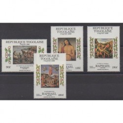 Togo - 1985 - No PA554/PA557 - Pâques - Peinture
