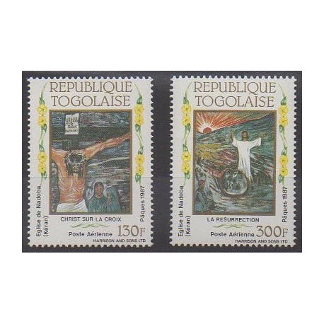 Togo - 1987 - No PA630/PA631 - Pâques - Peinture