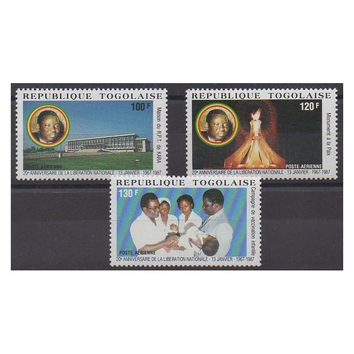 Acheter ces timbres du Togo de l'année 1987 (No PA627/PA629).