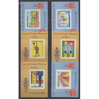 Buy these 6 souvenir sheets of Togo of the year 1983 (Nb BF167/BF172).