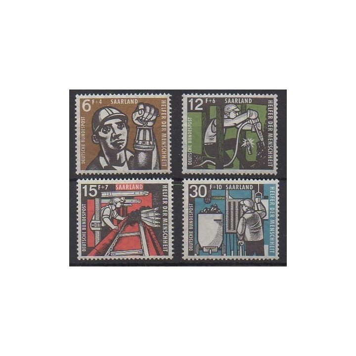 Acheter cette série de timbres de Sarre de l'année 1957 (No 386/389).