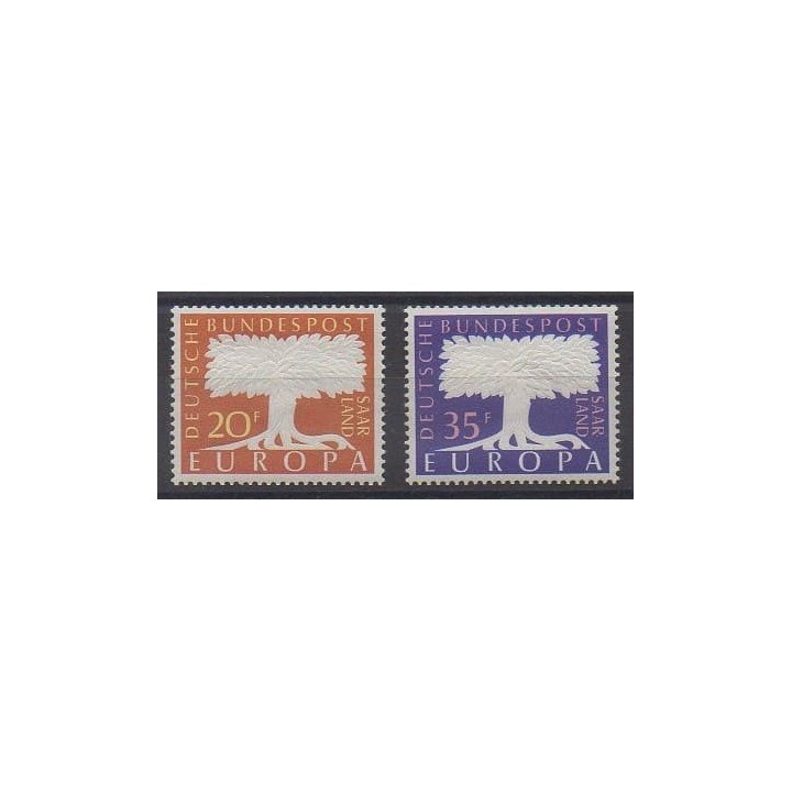 Buy this set of stamps of Saar of the year 1957 (Nb 384/385).