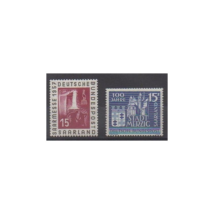 Acheter cette série de timbres de Sarre de l'année 1957 (No 382/383).