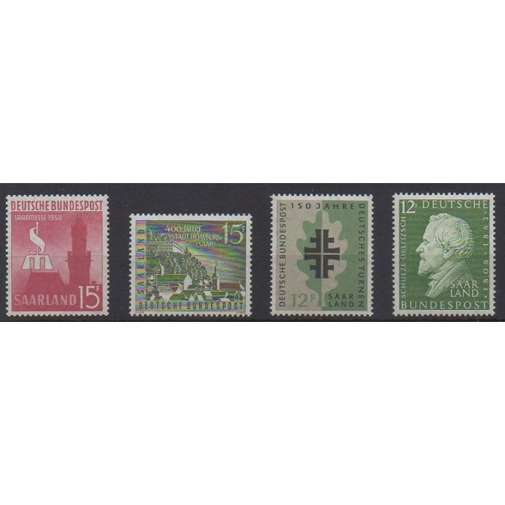 Buy this set of stamps of Saar of the year 1958 (Nb 417/420).