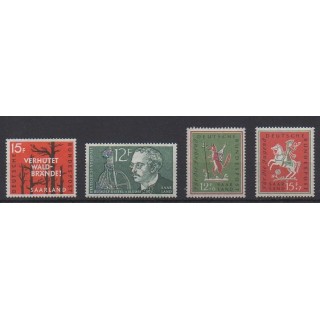 Acheter cette série de timbres de Sarre de l'année 1958 (No 413/416).