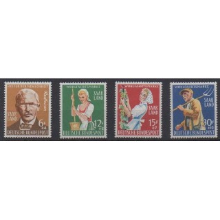 Acheter cette série de timbres de Sarre de l'année 1958 (No 423/426).