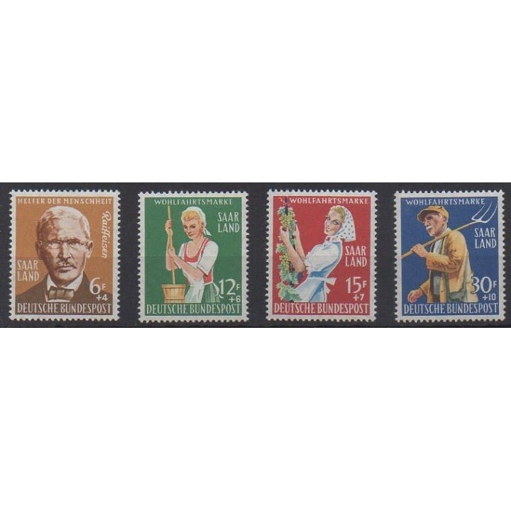 Buy this set of stamps of Saar of the year 1958 (Nb 423/426).