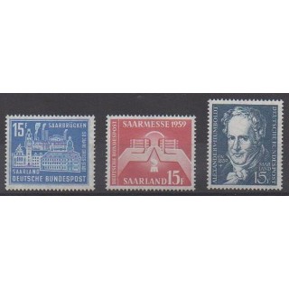 Acheter cette série de timbres de Sarre de l'année 1959 (No 428/430).