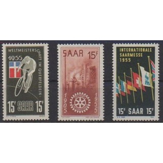 Buy this set of stamps of Saar of the year 1955 (Nb 339/341).