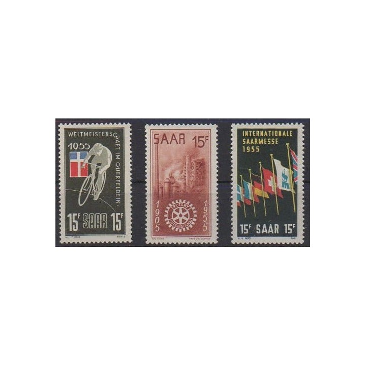 Buy this set of stamps of Saar of the year 1955 (Nb 339/341).