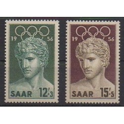 Sarre - 1956 - No 353/354 - Jeux Olympiques d'été