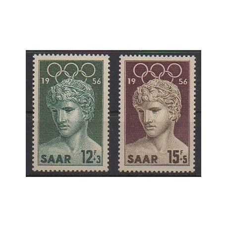 The Saar - 1956 - Nb 353/354 - Summer Olympics