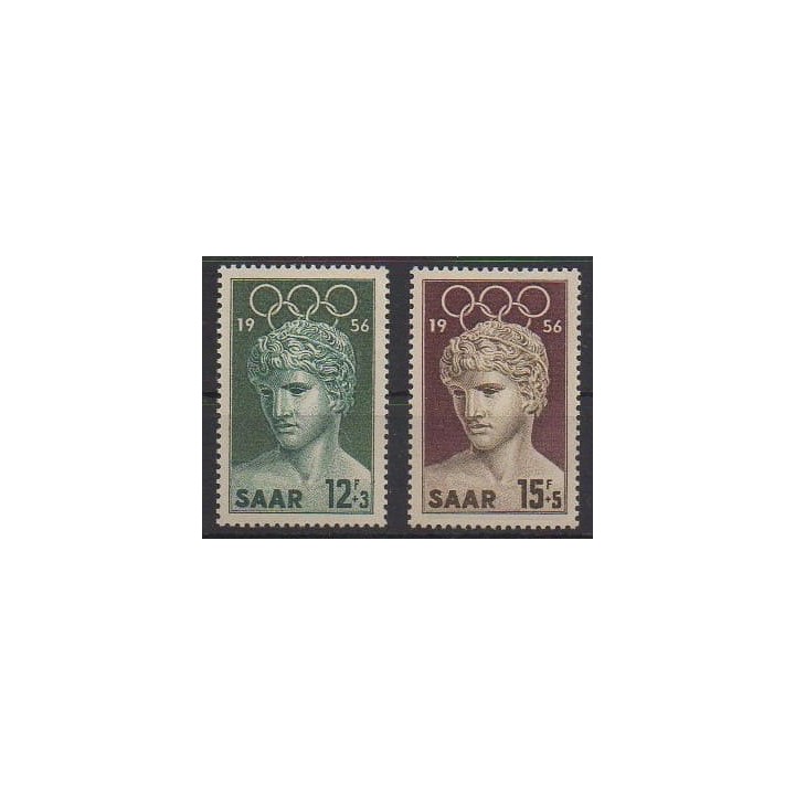 Acheter cette série de timbres de Sarre de l'année 1956 (No 353/354).