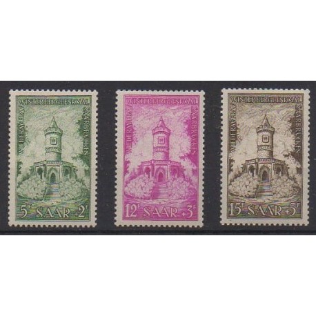 The Saar - 1956 - Nb 355/357 - Monuments