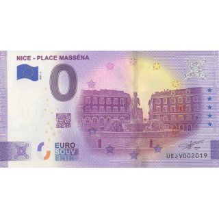 Billet souvenir touristique - 2021-2 - Nice - Place Masséna - (Alpes-Maritimes)
