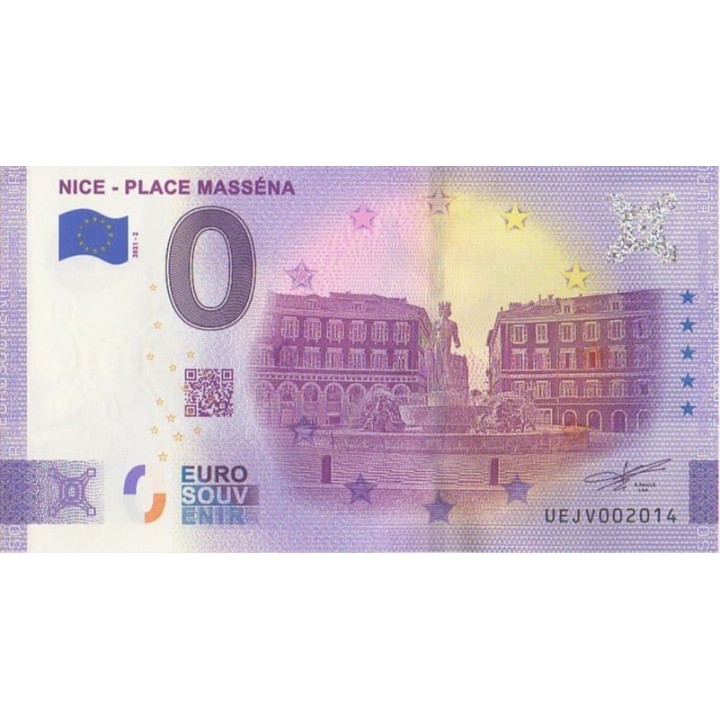 Billet souvenir touristique - 2021-2 - Nice - Place Masséna - (Alpes-Maritimes)