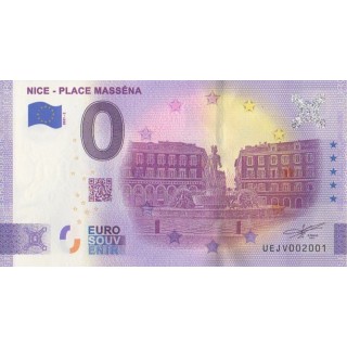 Billet souvenir touristique - 2021-2 - Nice - Place Masséna - (Alpes-Maritimes)