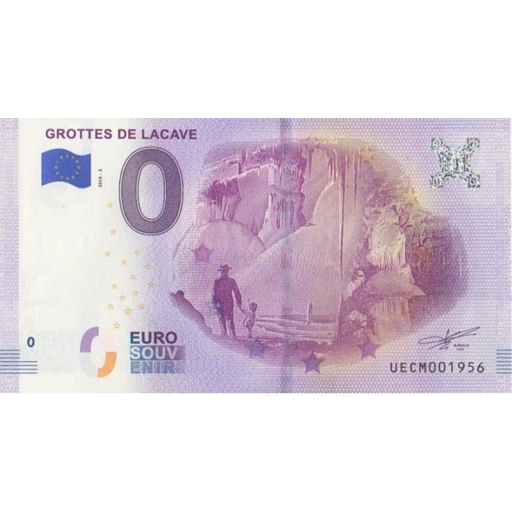 Billet souvenir touristique - 2018-2 - Grottes de Lacave - (Lot)