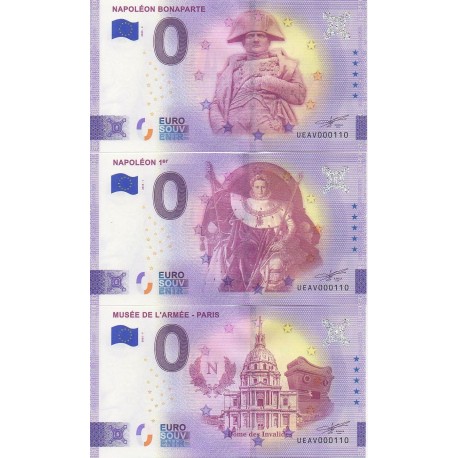 Euro banknote memory - 75 - Napoléon - Bonaparte - Musée de l'armée - Mêmes numéros - 2025-7