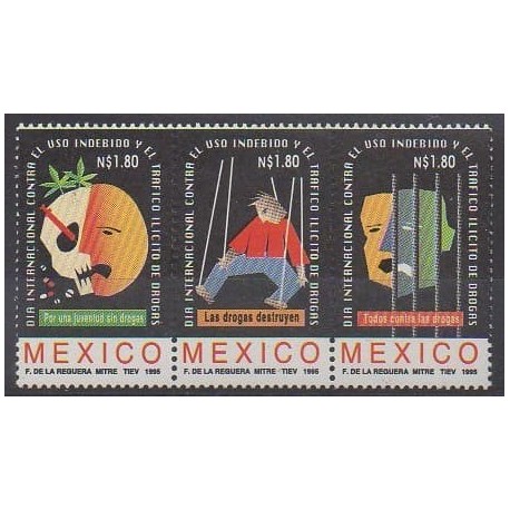 Mexique - 1995 - No 1617/1619 - Santé ou Croix-Rouge