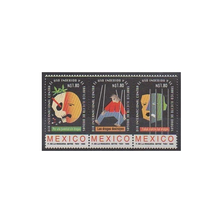 Buy this set of stamps of Mexico of the year 1995 (Nb 1617/1619).