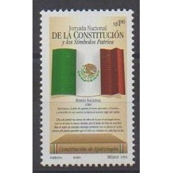 Mexique - 1995 - No 1612 - Drapeaux - Histoire