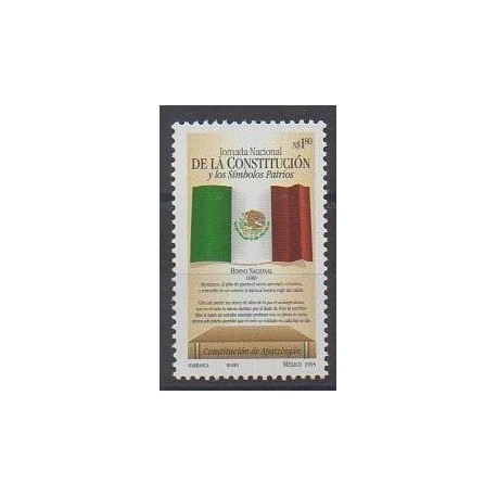 Mexique - 1995 - No 1612 - Drapeaux - Histoire