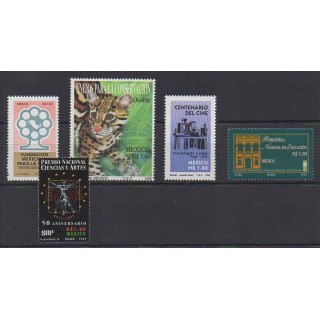 Buy this set of stamps of Mexico of the year 1995 (Nb 1634/1638).