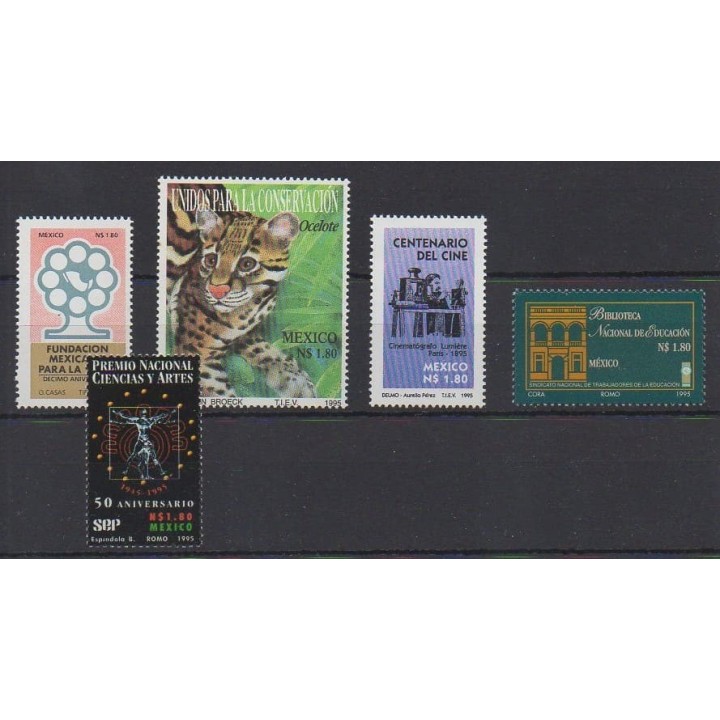 Buy this set of stamps of Mexico of the year 1995 (Nb 1634/1638).