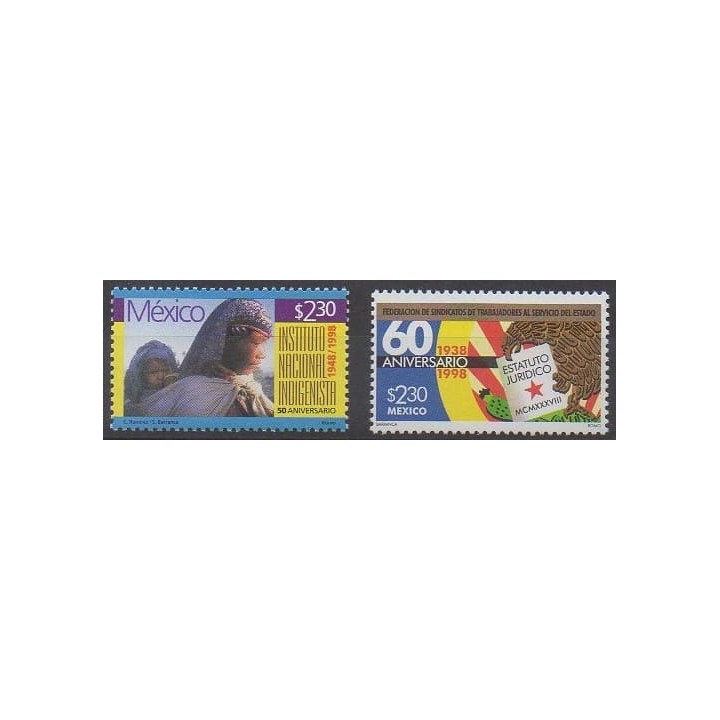 Buy this set of stamps of Mexico of the year 1998 (Nb 1849/1850).