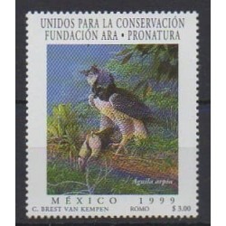 Mexique - 1999 - No 1887A - Espèces menacées - WWF - Oiseaux