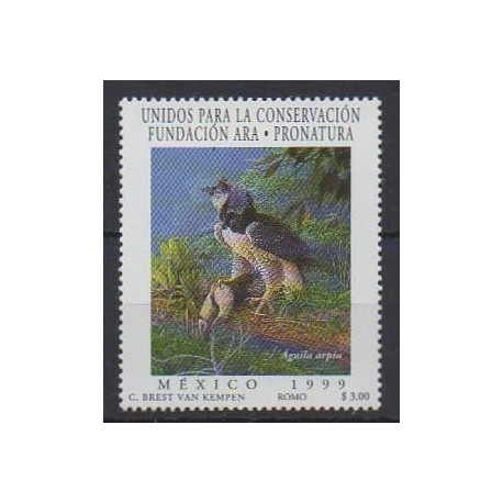 Mexique - 1999 - No 1887A - Espèces menacées - WWF - Oiseaux