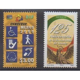 Buy this set of stamps of Mexico of the year 2000 (Nb 1917/1918).