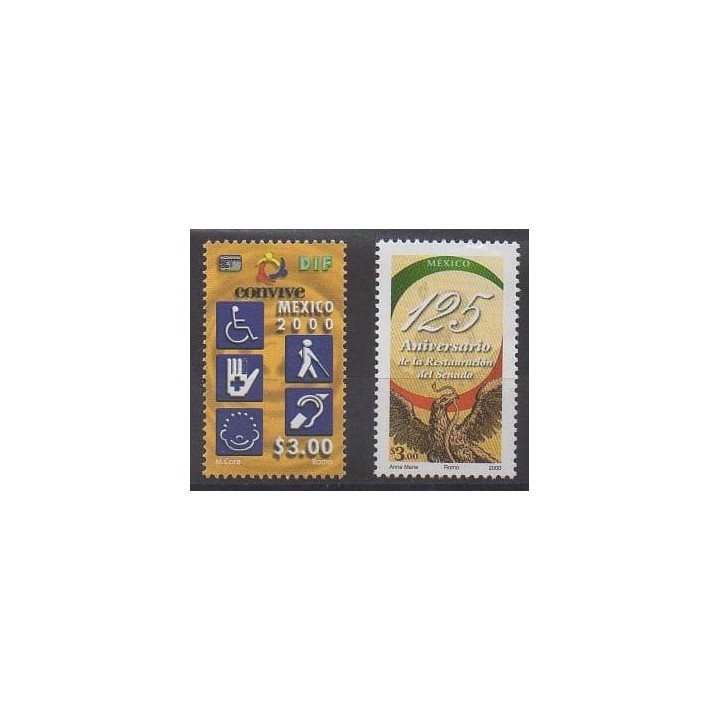 Buy this set of stamps of Mexico of the year 2000 (Nb 1917/1918).