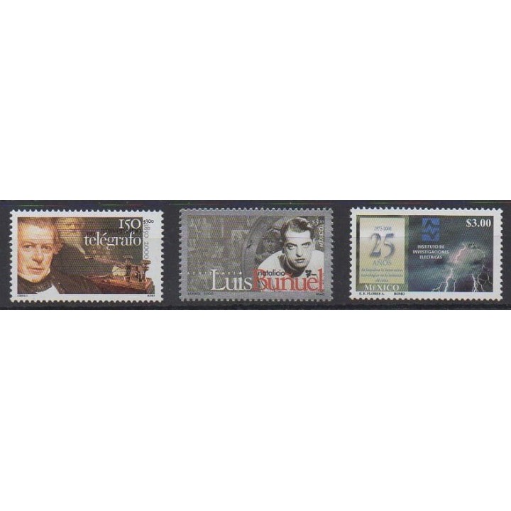 Acheter cette série de timbres du Mexique de l'année 2000 (No 1940/1942).