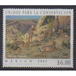 Mexico - 2002 - Nb 1975 - Endangered species - WWF - Mamals