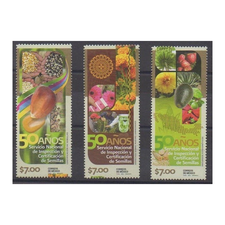 Buy this set of stamps of Mexico of the year 2011 (Nb 2592/2594).