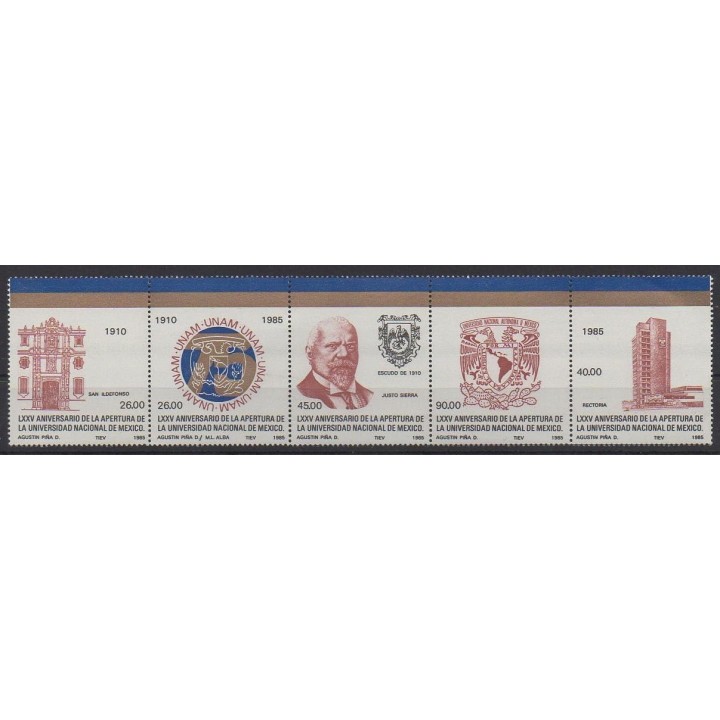 Buy this set of stamps of Mexico of the year 1985 (Nb 1119/1123).