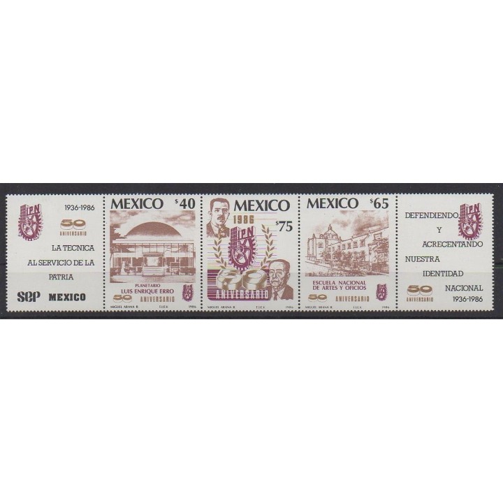 Acheter cette série de timbres du Mexique de l'année 1986 (No 1144/1146).