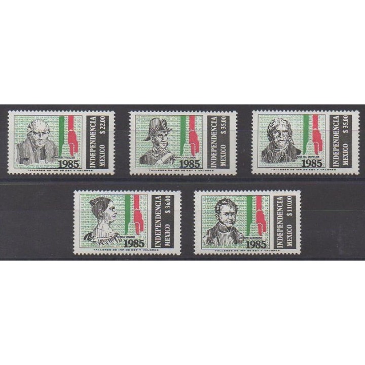 Buy this set of stamps of Mexico of the year 1985 (Nb 1114/1118).