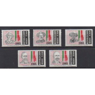 Acheter cette série de timbres du Mexique de l'année 1985 (No 1129/1133).