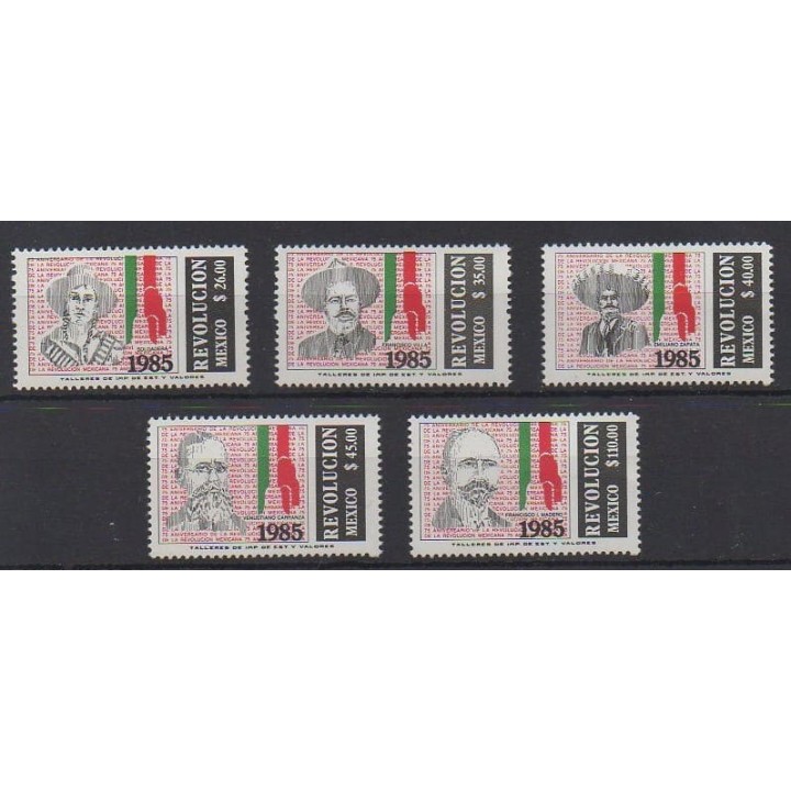 Buy this set of stamps of Mexico of the year 1985 (Nb 1129/1133).